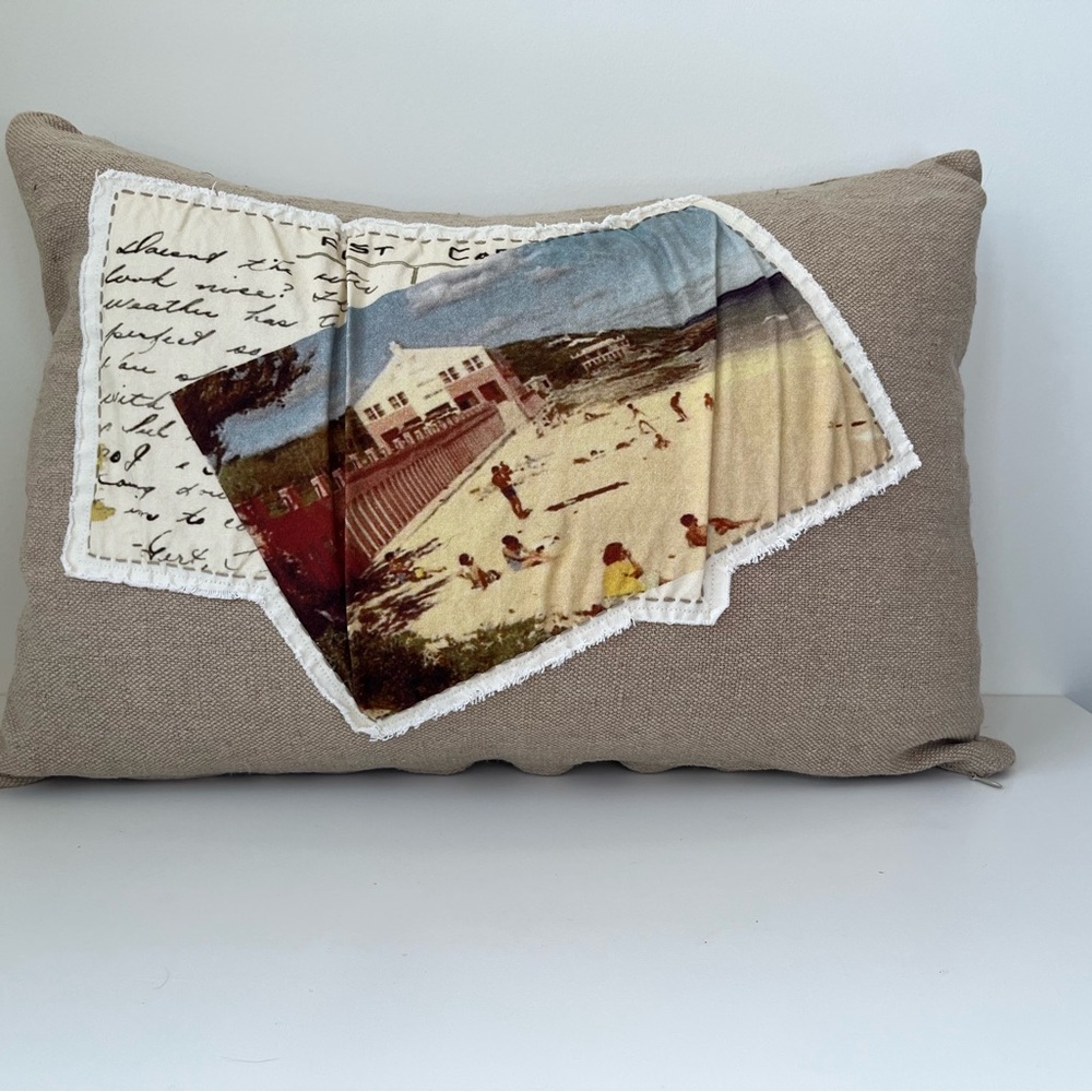 Pottery Barn Postcard Pillow